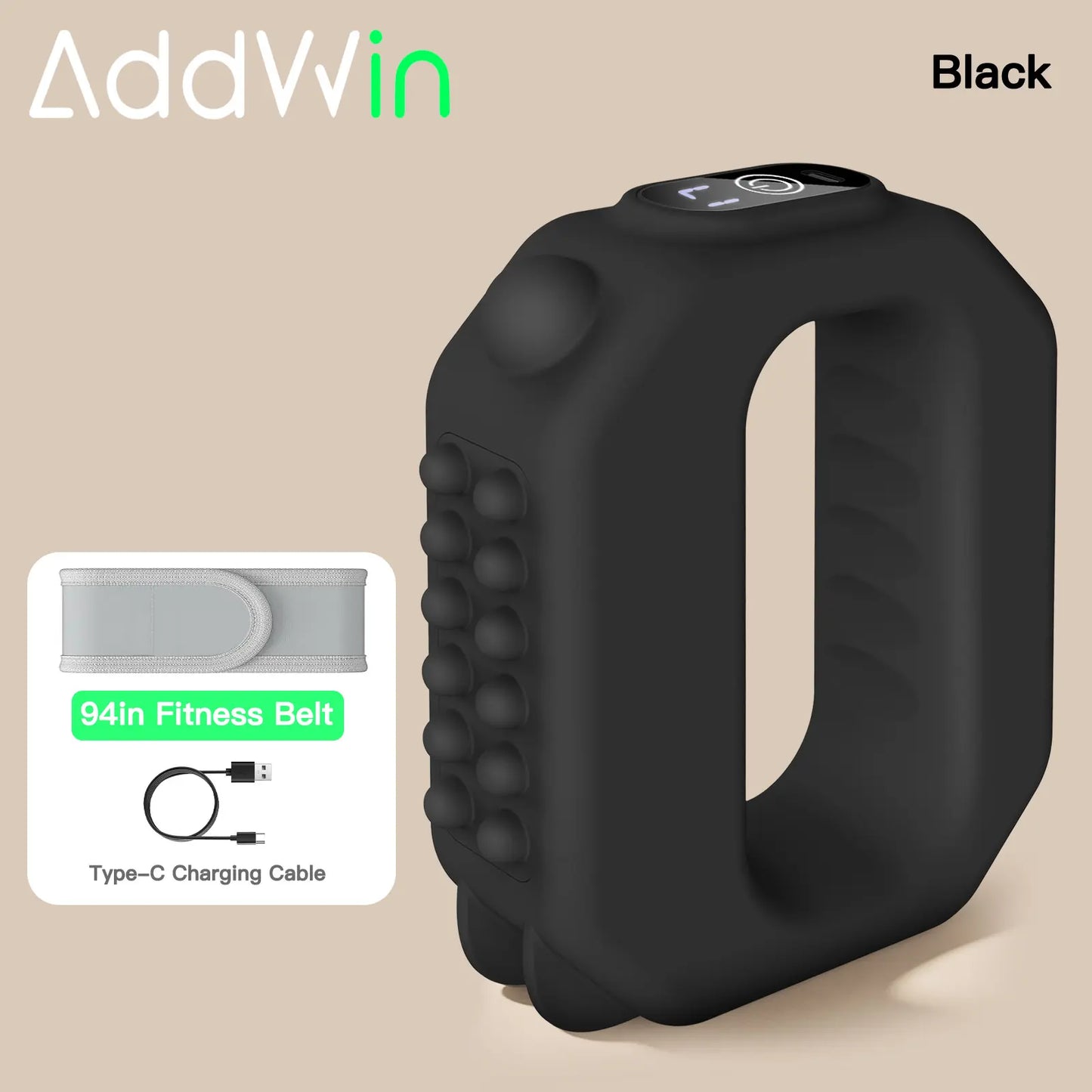 ADDWIN 2026 New Fascia Ring R10 Mini Muscle Recovery Fascia Device Upgraded Adjustable Strap Fits up to 55In Waist, Cordless Rechargeable, Designed for Waist & Back Muscle Recovery Portable Massager Parents Gift Summervibes