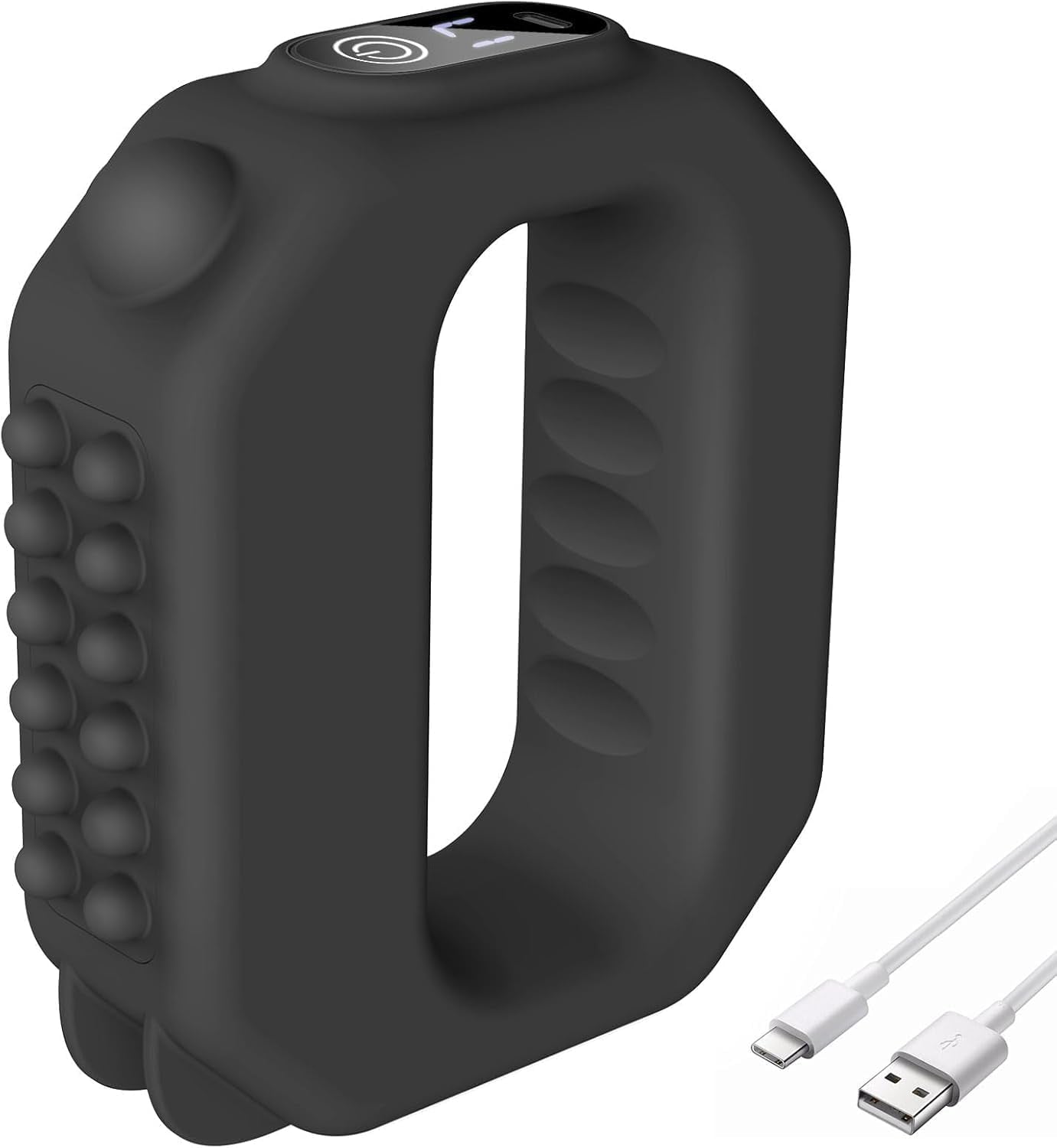 Compact Fitness Ring for Home Gym Use, Ab Machine USB Rechargeable Gear for Abdomen/Arm/Leg, Multifunctional Full-Body Fascia Ring R10, Lightweight, 6 Intensity Levels with Massager Function